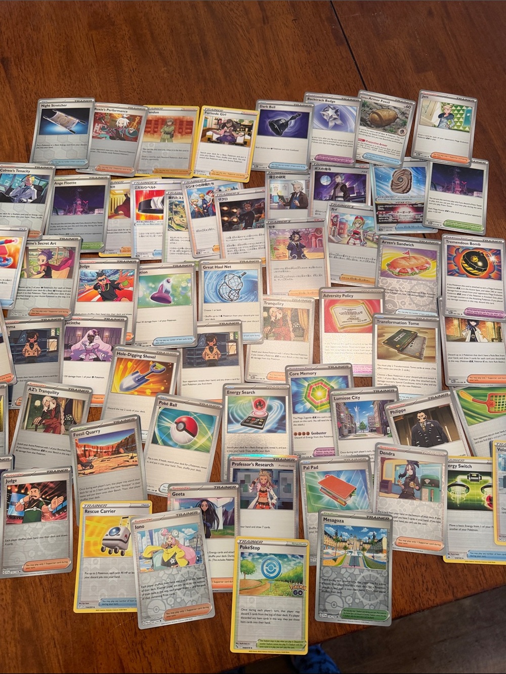 Pokémon TCG Trainer cards huge mixed lot holo reverse and common excellent cond